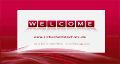 Desktop Screenshot of esra-sicherheitstechnik.de